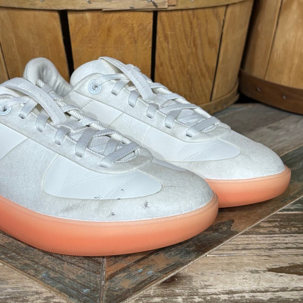 Lululemon Cityverse White Leather Juicy Peach Comfort Sneakers Womens Size 8 - Picture 7 of 12